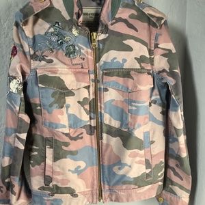 Zadig & Voltaire Cult classic Kavy Utility Jacket x Brooklyn Skulls Roses XS